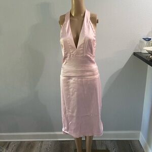 Papell Boutique Pink Halter Dress